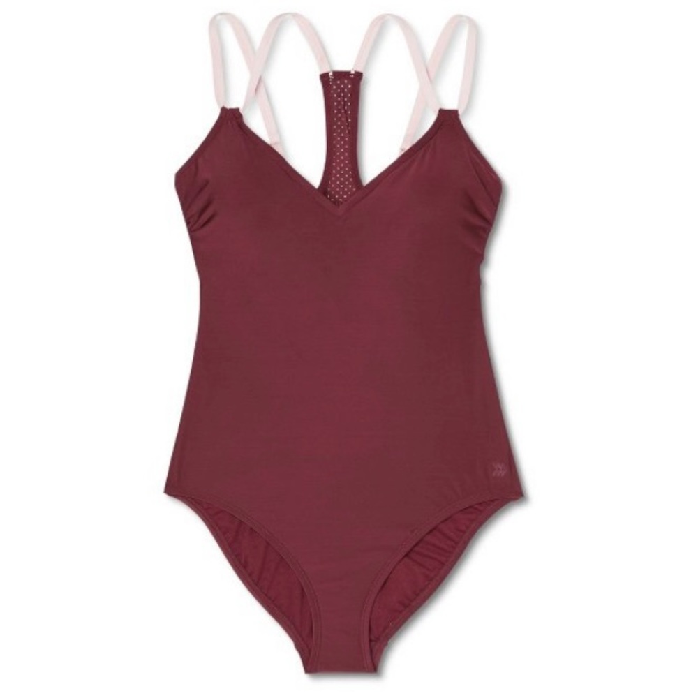 All In Motion Women’s Burgundy One Piece Swimuit
